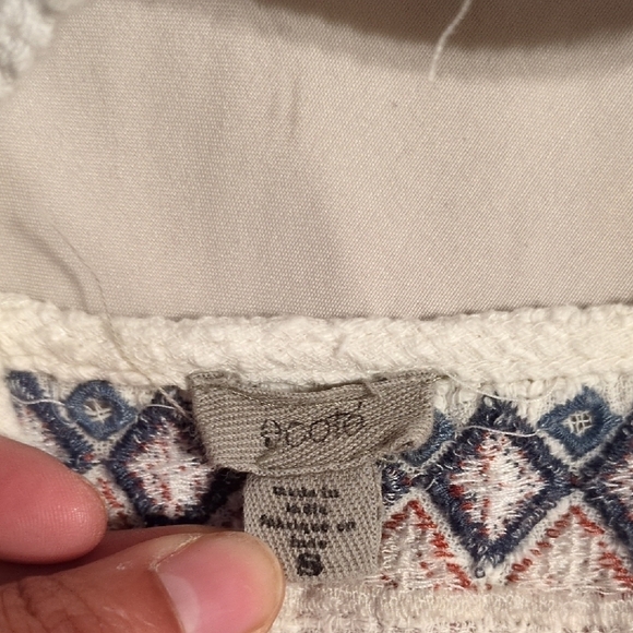 Ecote Womens Tank Top Scoop Neck Sleeveless Embroidered Size Small - Picture 2 of 6